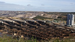 Ansicht der Sortieranlage im Braunkohletagebau Garzweiler