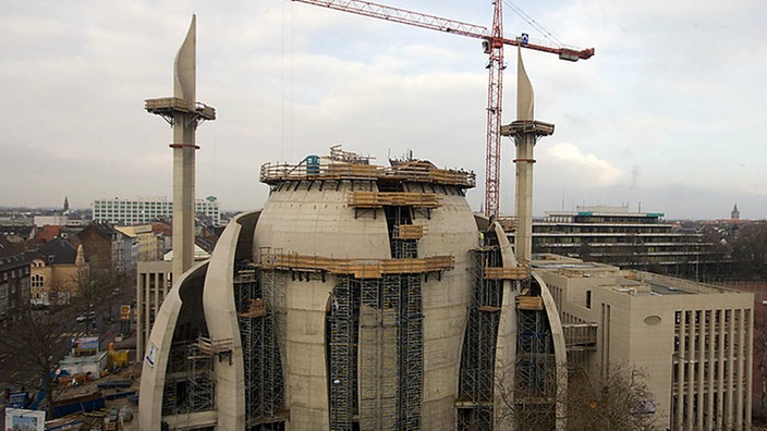 Baustelle des Moschee-Neubaus in Köln-Ehrenfeld