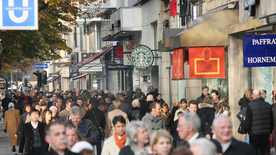 Die Königsallee in Düsseldorf