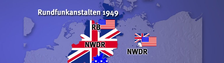 Die Sendegebiete der neuen Anstalten