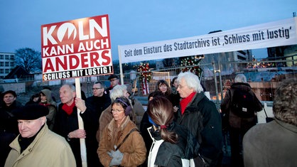 Demonstration nach dem Archiveinsturz