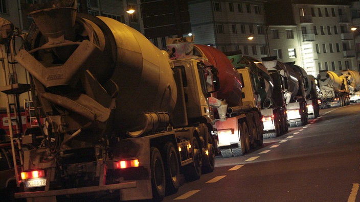 Betonmischer an der Unglücksstelle