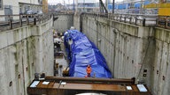 U-Bahnbaustelle der Wehrhahn-Linie in Düsseldorf