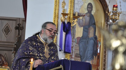 Ostermesse einer orthodoxen Gemeinde in Mönchengladbach