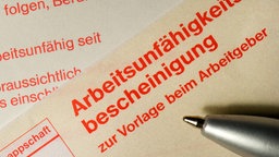 Arbeitsunfähigkeitsbescheinigung zur Vorlage beim Arbeitgeber