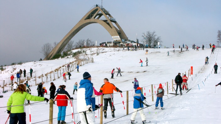 Skifahrer auf der Piste