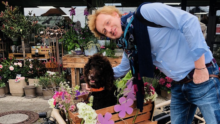 Björn Kroner mit seinem Hund Rummel