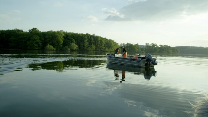 Kleines Boot auf einem See