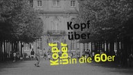 Titelgrafik Kopfüber in die 60er mit gelbem Schriftzug