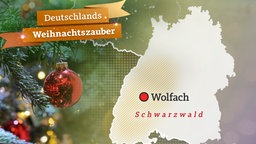 Eine Grafik mit der Verortung von Wolfach im Schwarzwald