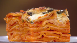 Bild der angerichteten Lasagne