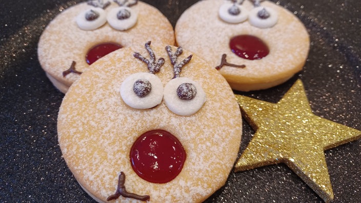 Linzer Rentier-Plätzchen