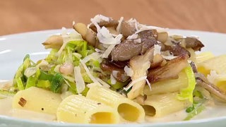 Pasta mit Lauch und Pilzen