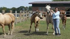 Annette mit Pferd am Halfter