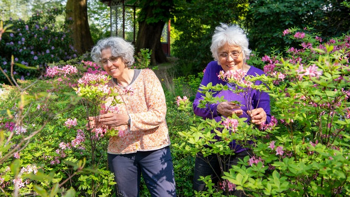 Katja Leendertz mit ihrer Schwester Silja.