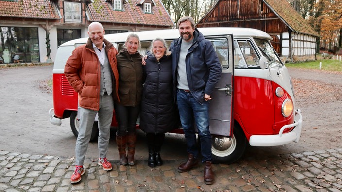 Die Gäste: Und Jörg Terjung, Theresa Coßmann,  Margarethe Ribbecke und Georg Glitz-Ehringhausen. 