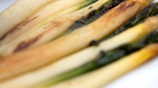 Spargel, Wasserbüffel-Steak, Drillinge