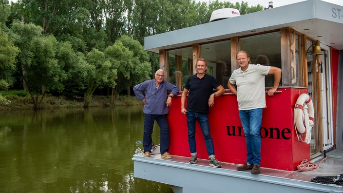 Skipper Heinz Dieter Fröse, Björn Freitag und Frank Buchholz an Bord.