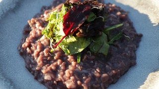 Rotwein-Ziegenkäse-Risotto