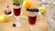 Das Bild zeigt den Blackberry Nights Aperitif 