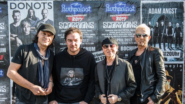 Scorpions beim Kinodreh