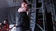 Combichrist während eines Auftrittes im Rahmen des "XXIV. With Full Force Festival 2017" vom 22.06. - 24.06.2017 in Ferropolis, Gräfenhainichen.