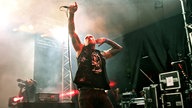 Combichrist während eines Auftrittes im Rahmen des "XXIV. With Full Force Festival 2017" vom 22.06. - 24.06.2017 in Ferropolis, Gräfenhainichen.