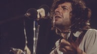 Leonard Cohen beim Isle of Wight Festival im August 1970