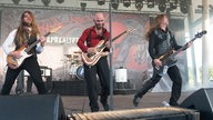 Aufnahme einer Musikband auf dem Rock Hard Festival 2014