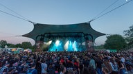 Aufnahme einer Musikband auf dem Rock Hard Festival 2014