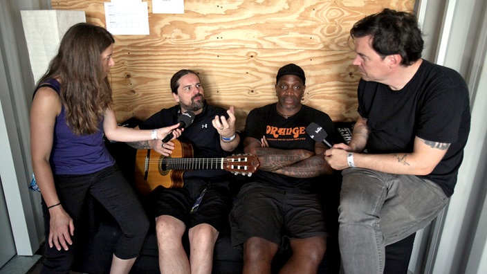 Sepultura im Interview im Rahmen des With Full Force 2017 mit den Rockpalast-Reportern Conny Schiffbauer und Ingo Schmoll