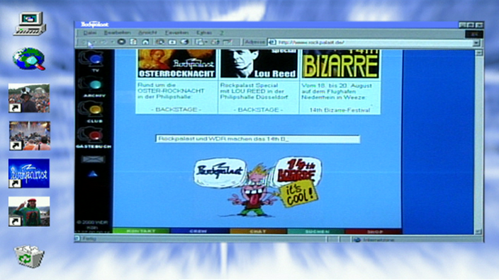 Die Rockpalast Website anno 2000