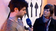 Foals-Sänger Jannis im Rahmen der Visions Party im April 2008 im Rockpalast-Interview