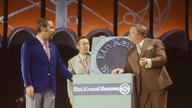 "Die Drei Dialektiker" Horst Köbbert (v.l.n.r.), Lutz Stückrath und Manfred Uhlig in der DDR-Fernsehsendung "Ein Kessel Buntes" (Aufnahme von 1974)