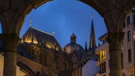 Aachener Dom am Abend. 