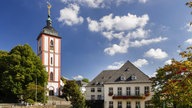 Nikolaikirche mit Wahrzeichen : Das Krönchen, 