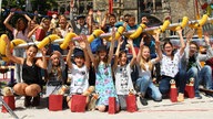 Kinder im "Archimedische Sandkasten". 