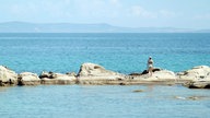 Badende am Karydi Beach bei Vourvourou