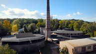 Das Ziegelei-Museum in Glindow mit seinem großen Schornstein