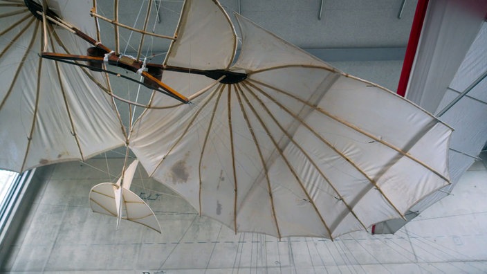 Ein Flugobjekt im Otto-Lilienthal-Museum