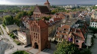 Blick von oben auf Olsztyn (Allenstein), die Hauptstadt von Masuren