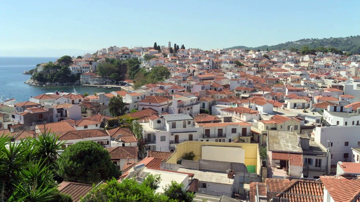 Aussicht auf die Stadt Skiathos