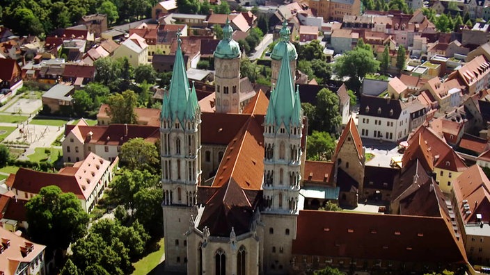 Der Naumburger Dom von oben. Hier hat Martin Luther 1542 den ersten evangelischen Bischof geweiht