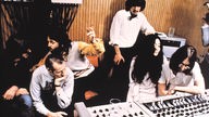 Beatles im Studio bei den Aufnahmen von "Let It Be", ca. 1969