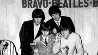 Beatles bei einer Pressekonferenz 1966