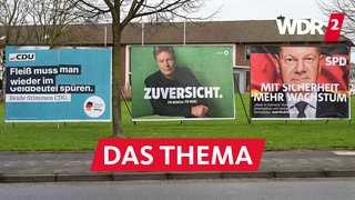 Bundestagswahl 2025: Wahlplakate an einer Straße in Wesel