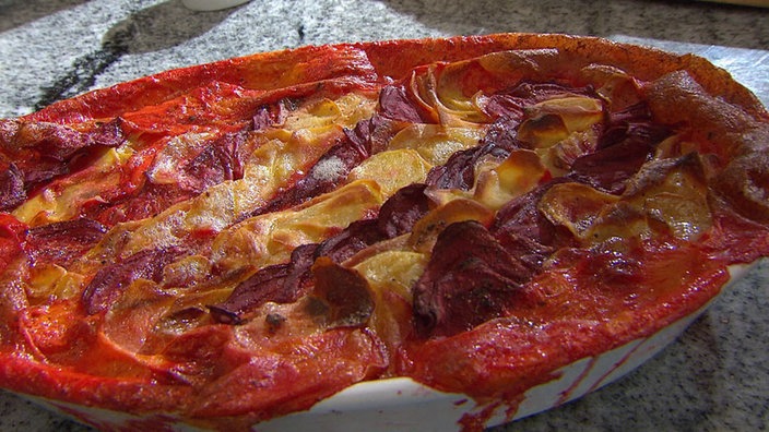 Rote-Bete-Kartoffelgratin