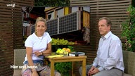 Moderatorin Miriam Lange und Jörg Sutter