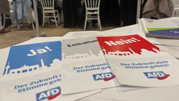 Abstimmungskarten auf den AfD-Parteitag in Marl