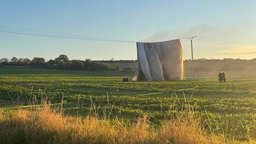 Ballon stürzt in Stromleitung